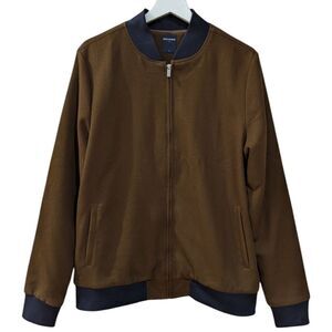 Devred 1902 Men's L Classic Bomber Jacket in Brown & Navy